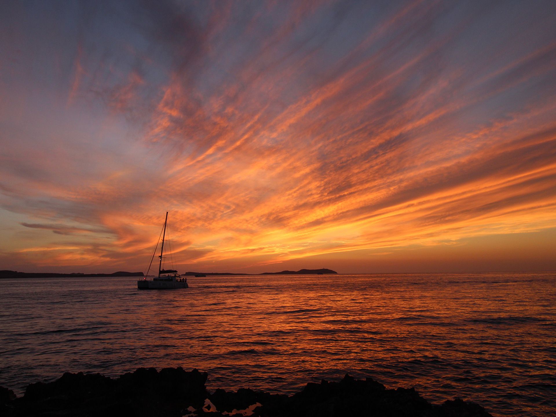 A sunset in Ibiza